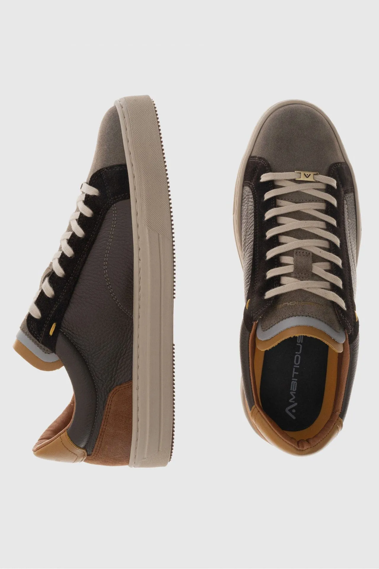 Anopolis Lace Up Trainers - Taupe/Brown
