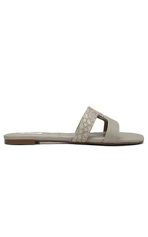 Beige Croco Textured Flats