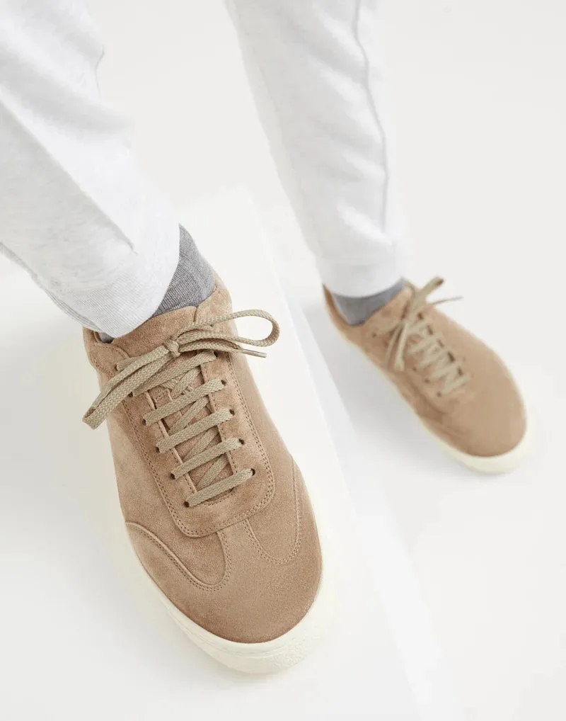 Beige Suede Sneakers