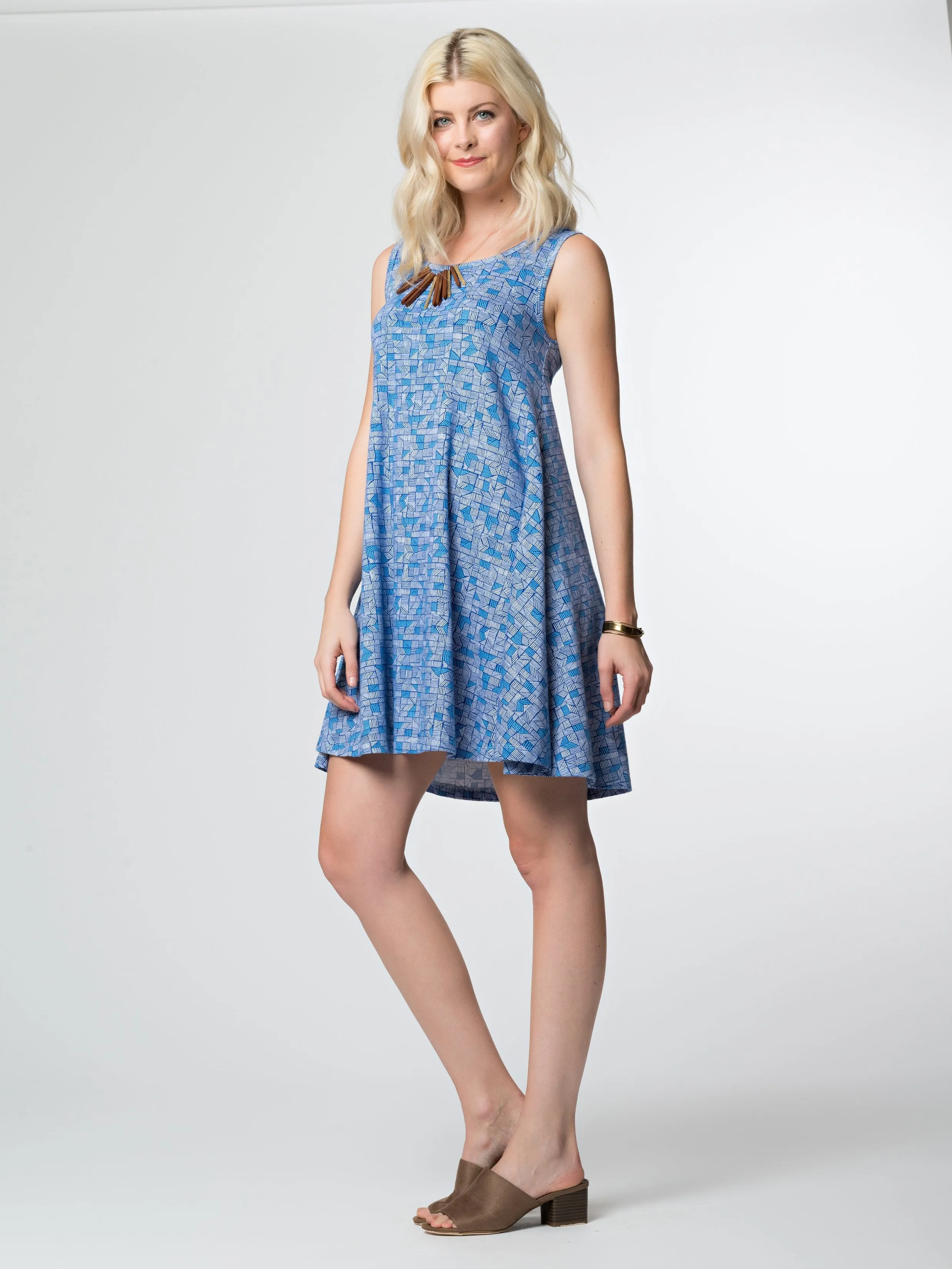 Bellini Dress - Blue Lines