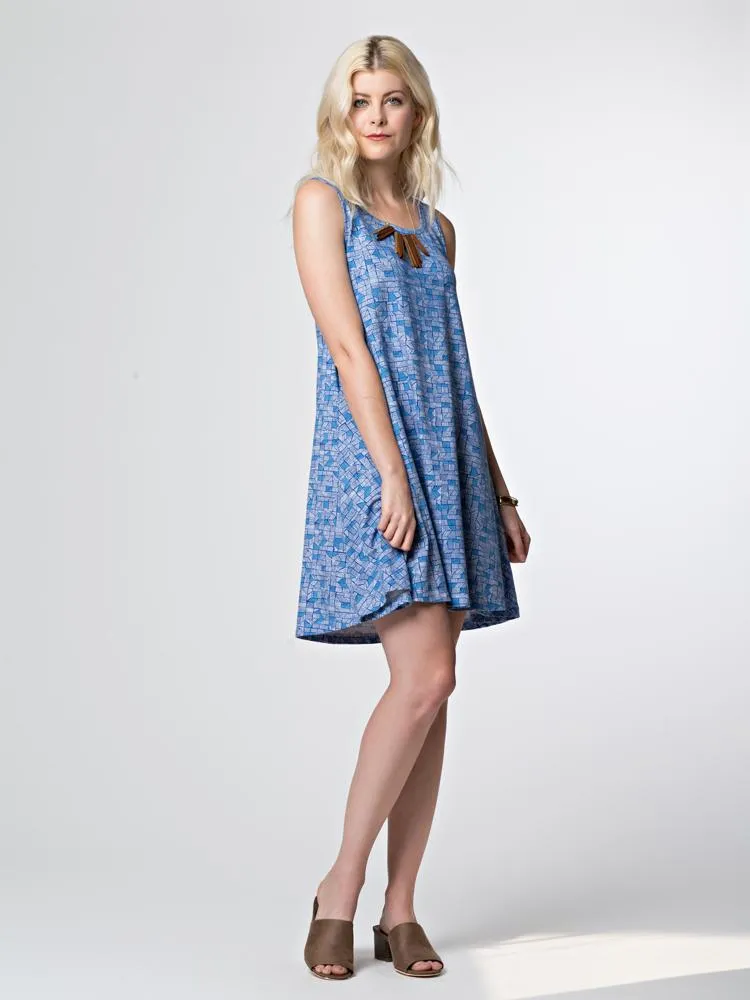 Bellini Dress - Blue Lines