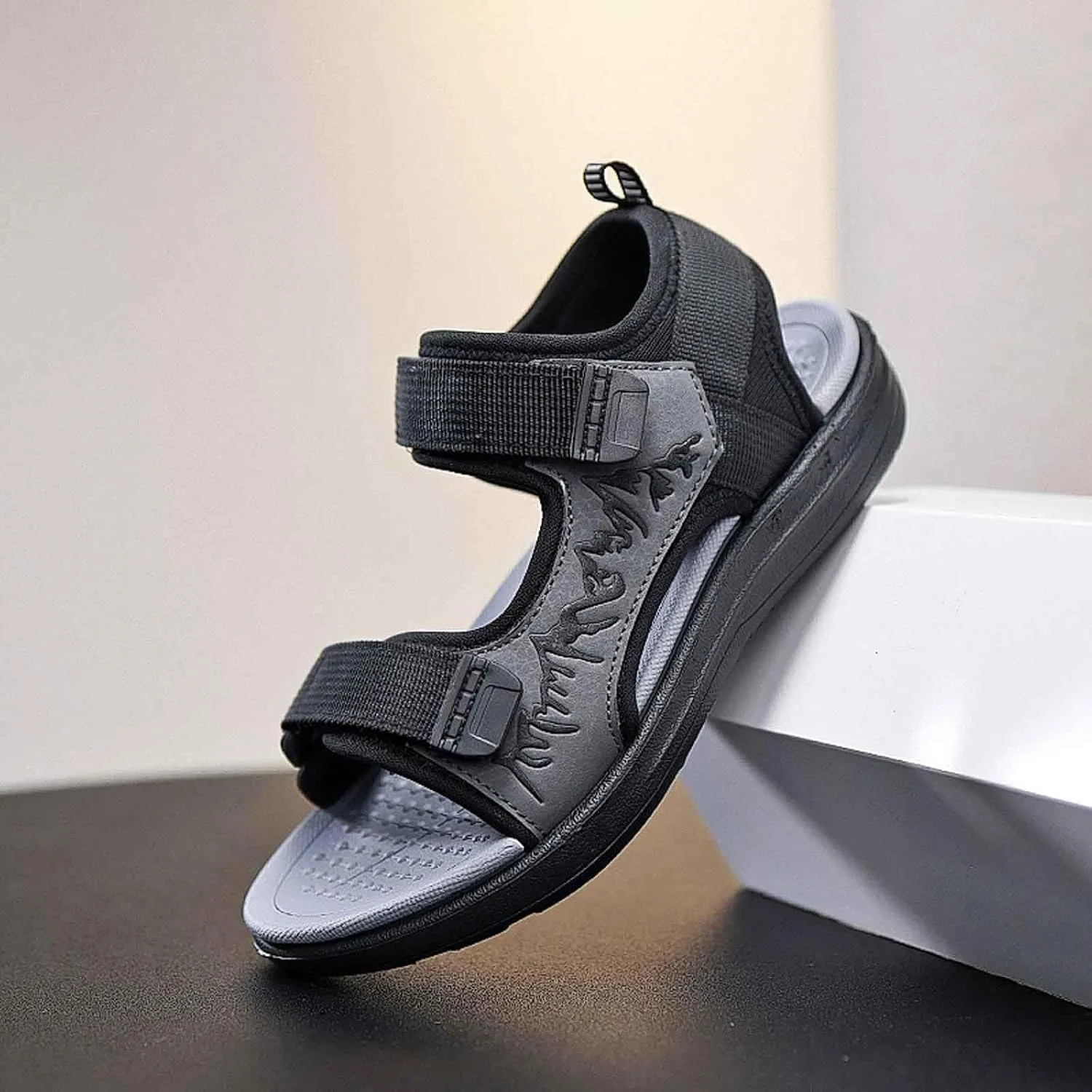 Big Kids Boy Sandals Open Toe Adjustable Arch Support Lightweight Comfort Barefoot Hiking Summer Sandals for Toddler Boys