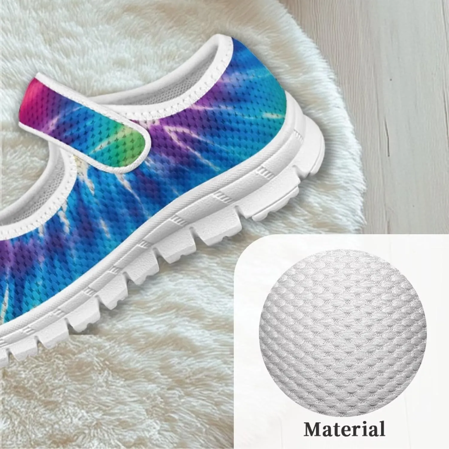 Binienty Girl's Mary Jane Sneakers Casual Mesh School Uniform Shoes Cozy Slip On Dancing Ballet Flats