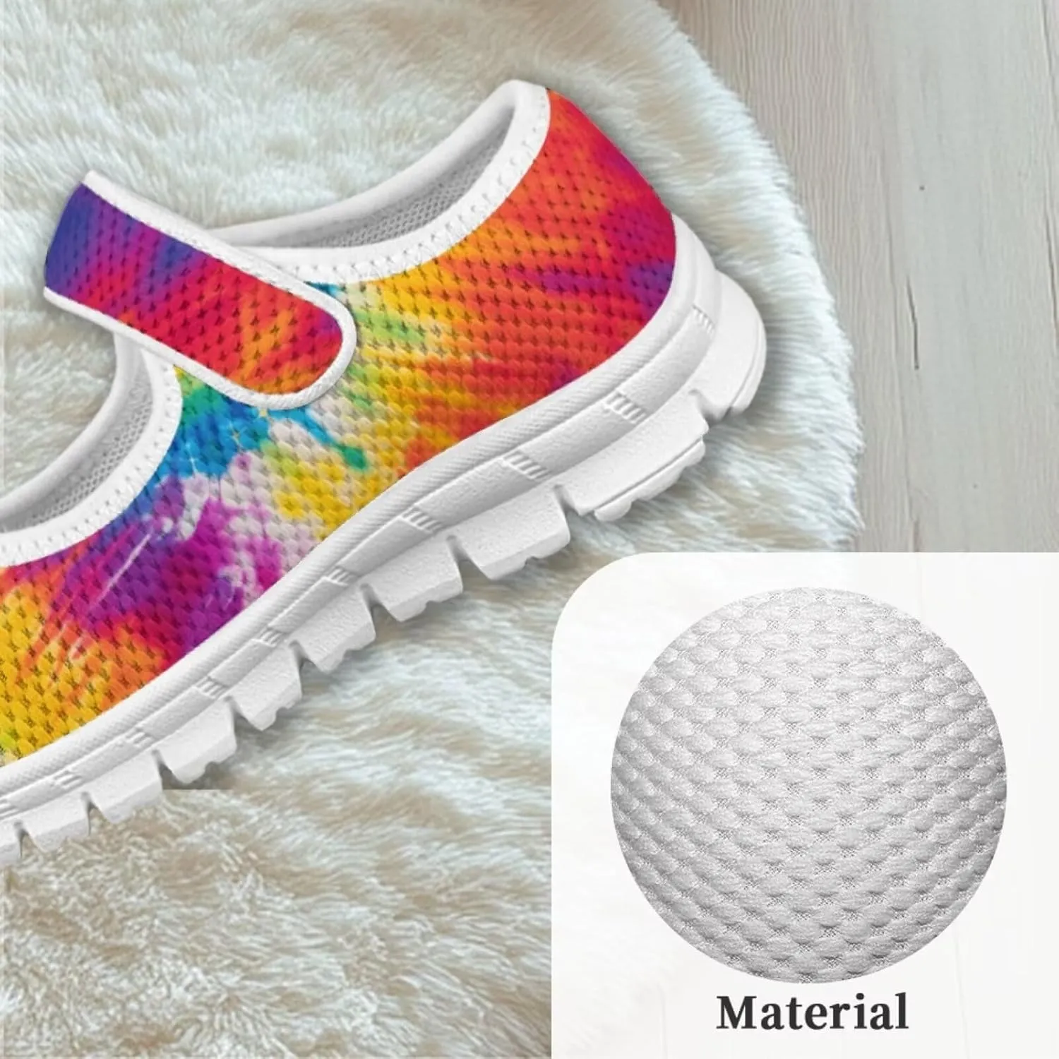 Binienty Girl's Mary Jane Sneakers Casual Mesh School Uniform Shoes Cozy Slip On Dancing Ballet Flats
