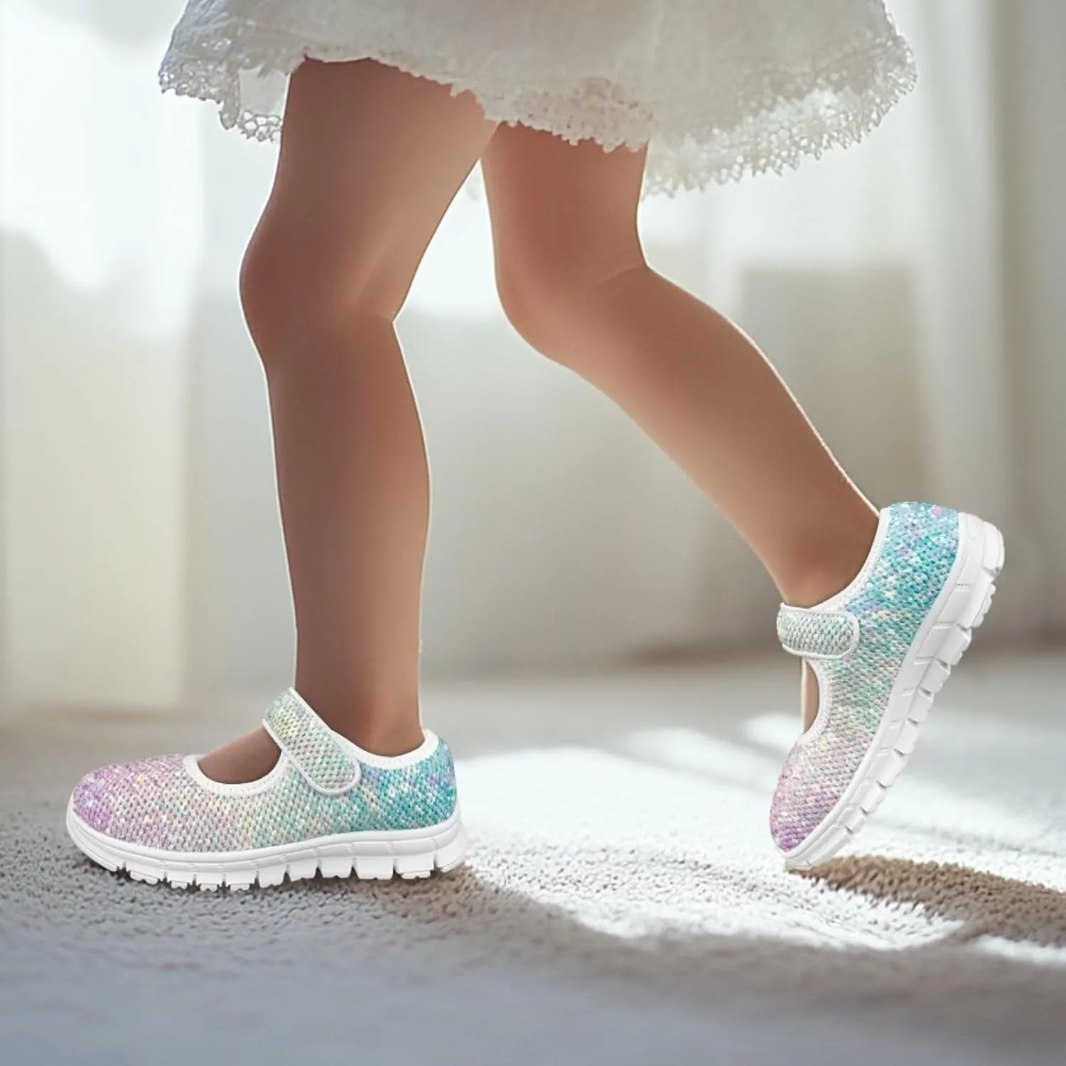 Binienty Little/Big Girl Mary Jane Flat Shoes Casual Slip On Ballet School Shoes Cozy Lightweight