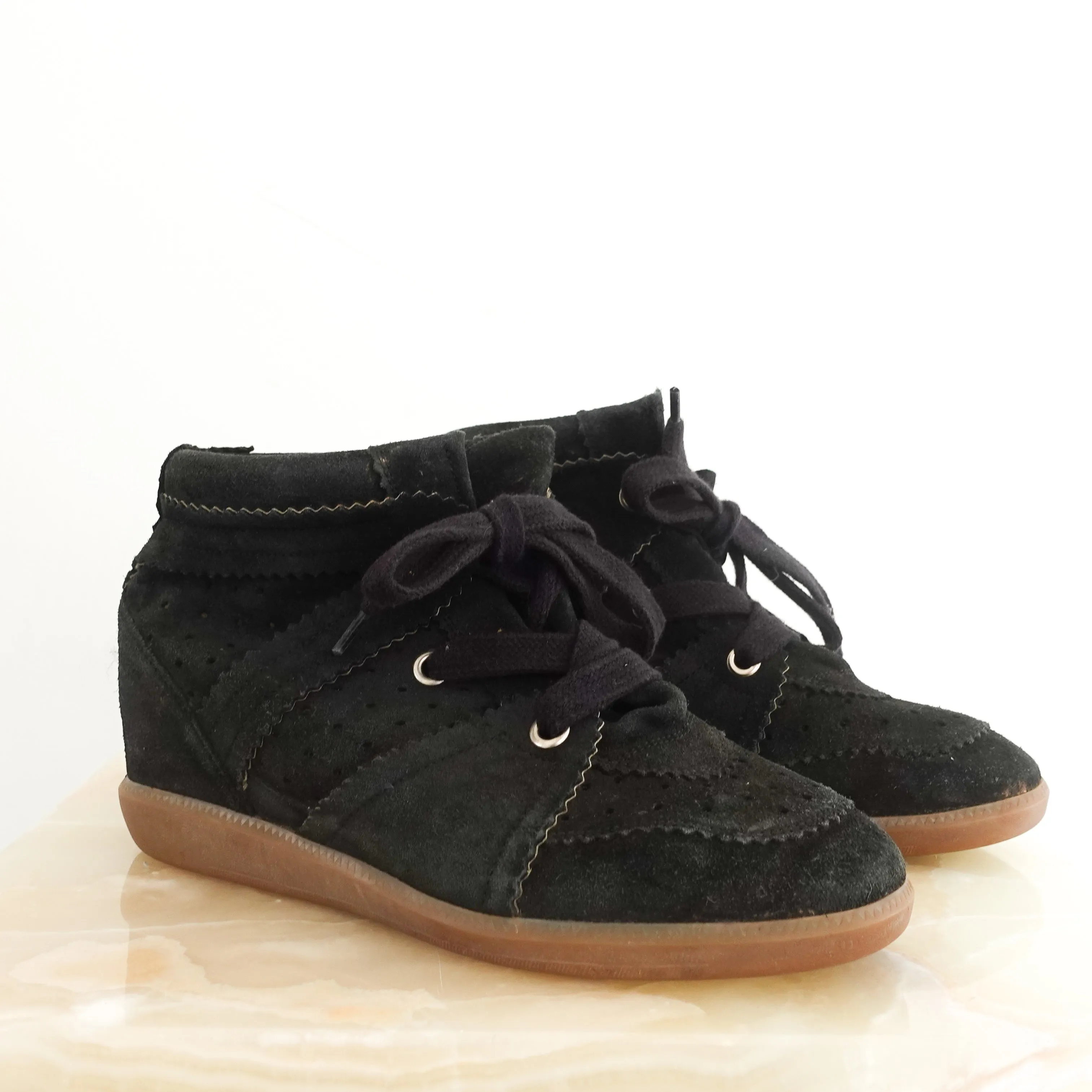 Black Bobby suede trainers RRP £400