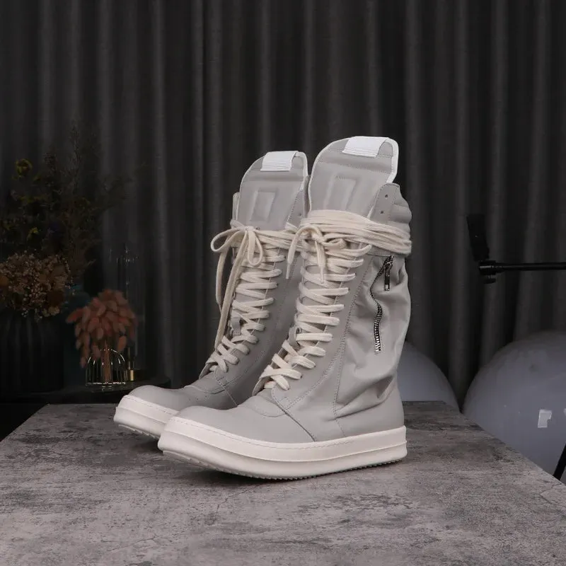 Boots Pocket Design Lace-up