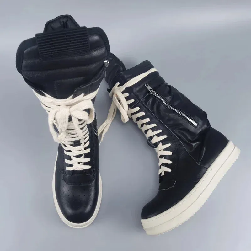 Boots Pocket Design Lace-up