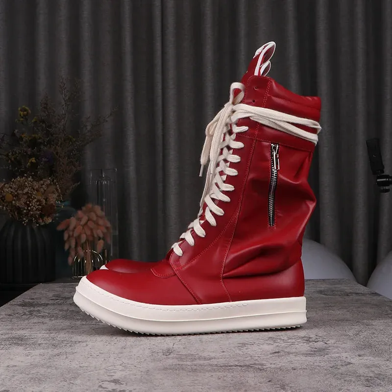 Boots Pocket Design Lace-up