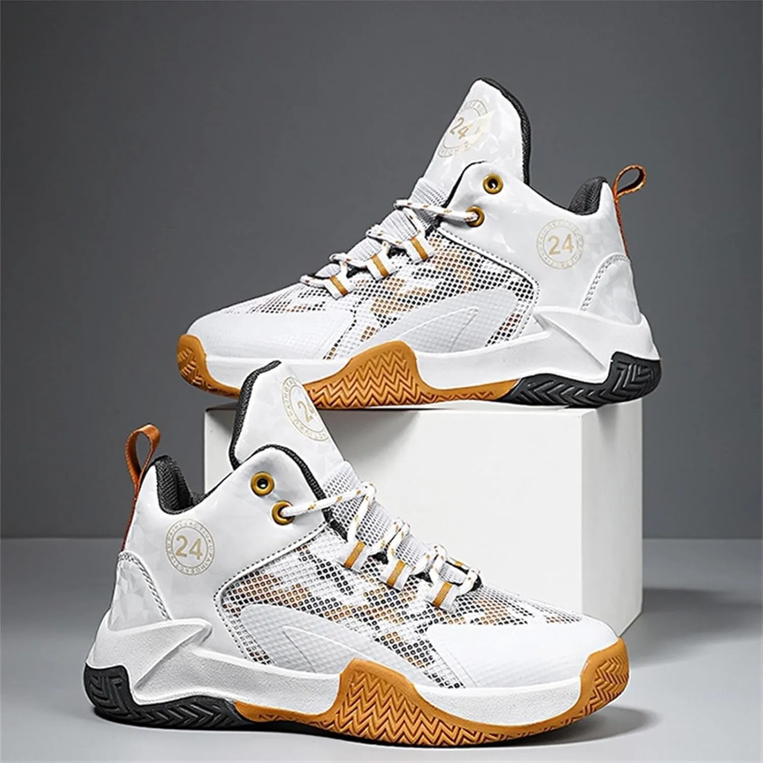 Boys Girls Basketball Shoes Kids Fashion Sneakers Casual Non-Slip Sport Shoes for Boys Outdoor and Indoor