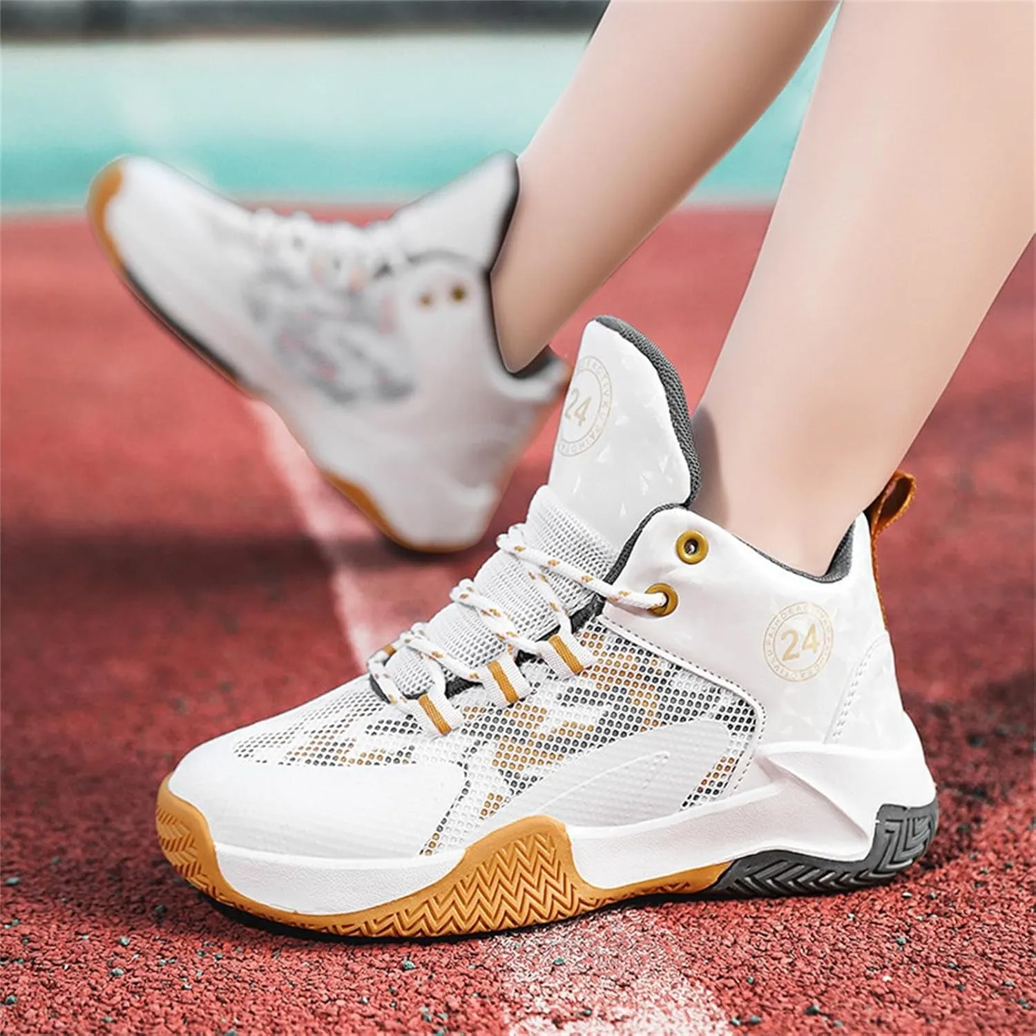 Boys Girls Basketball Shoes Kids Fashion Sneakers Casual Non-Slip Sport Shoes for Boys Outdoor and Indoor