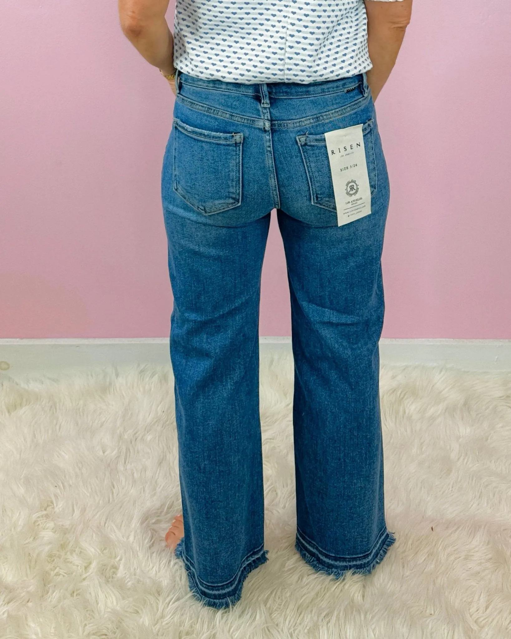 Breezy Edge Cropped Wide Leg Jeans by Risen