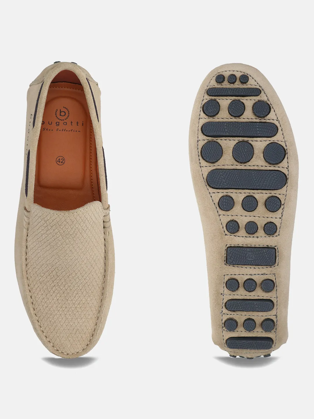 bugatti Sand Premium Leather  Slip On