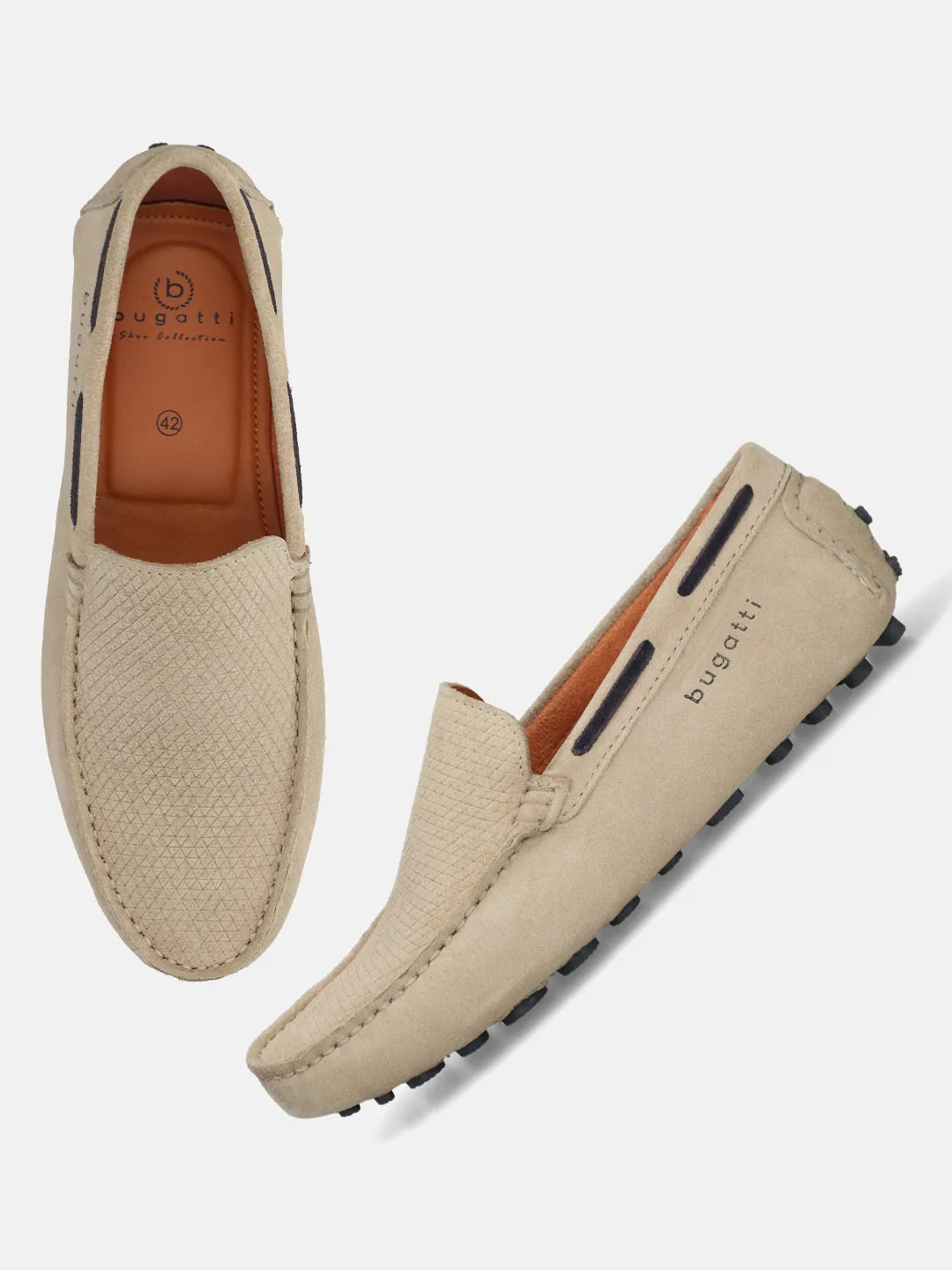 bugatti Sand Premium Leather  Slip On