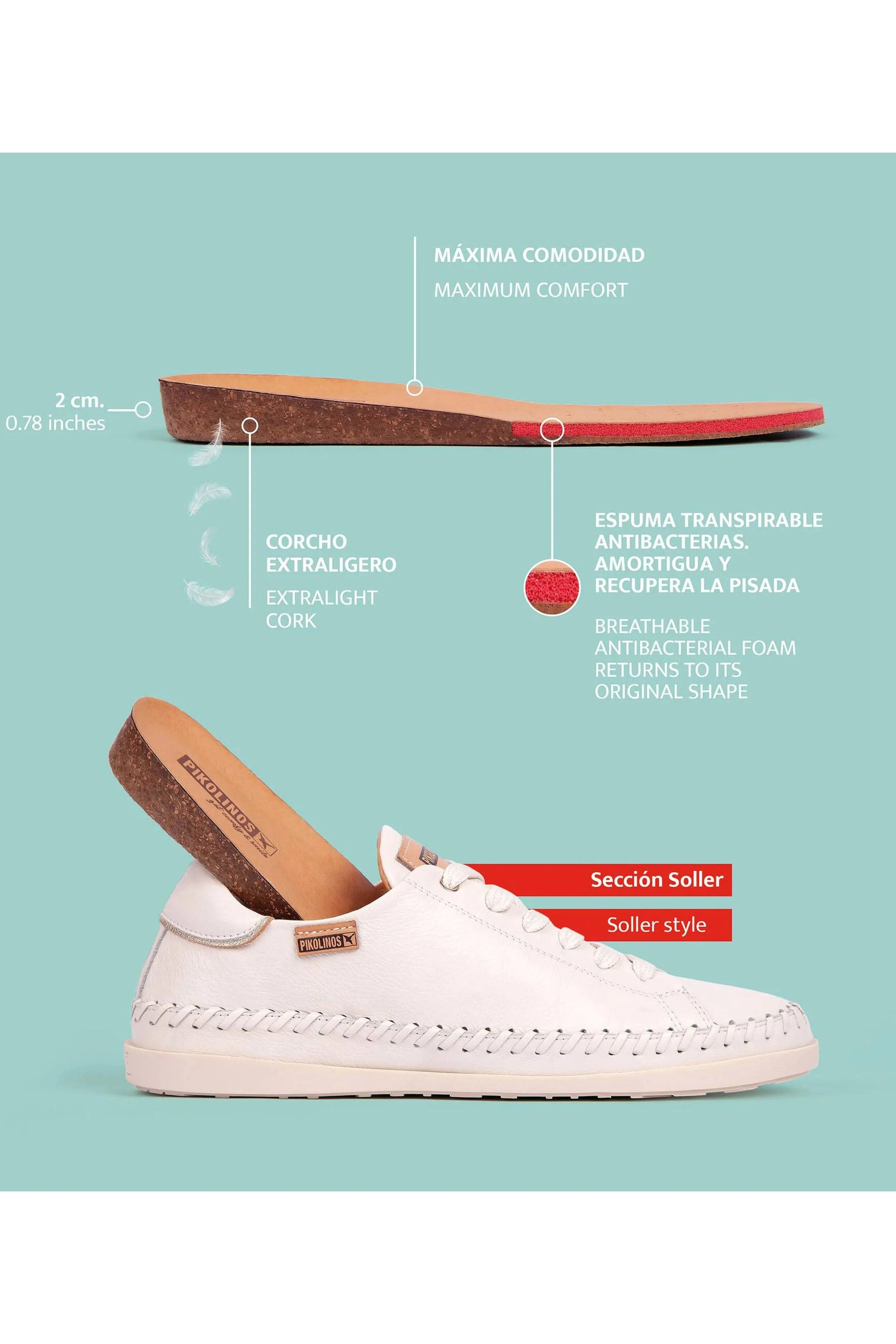 Cantabria Leather Side-Zip Trainers - Nata