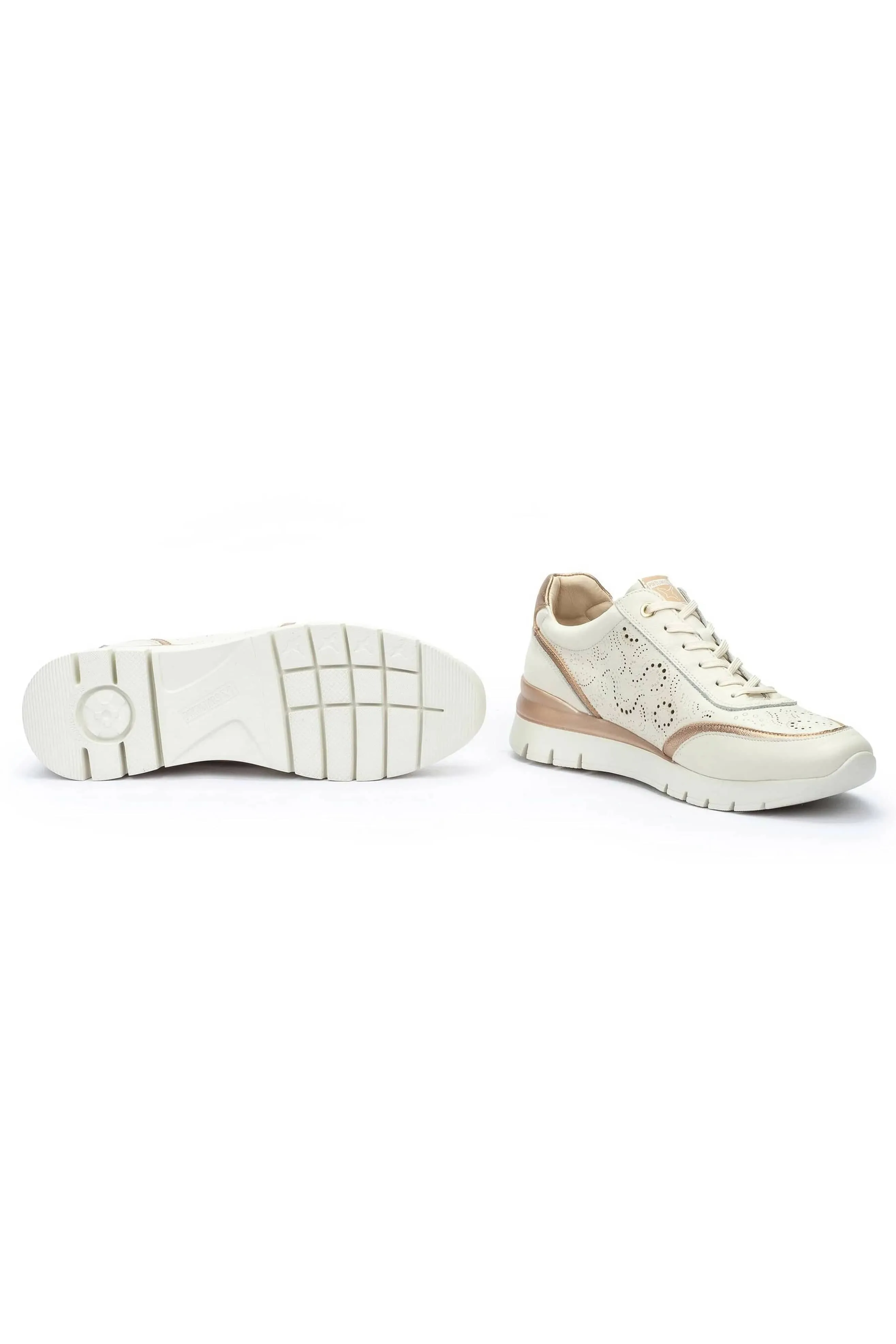 Cantabria Leather Side-Zip Trainers - Nata