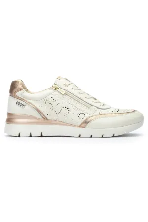 Cantabria Leather Side-Zip Trainers - Nata