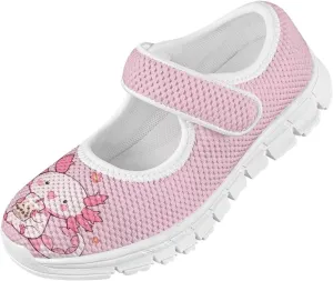 Cartoon Mary Jane Shoes for Little Girls Casual Slip-on Ballet Flats Flower Girl Wedding Party Flats Kids Teenis Girls Athletic Running Tennis Shoes