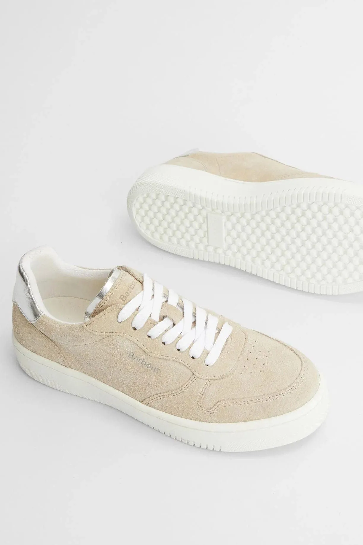 Celeste Trainers - Beige/Silver
