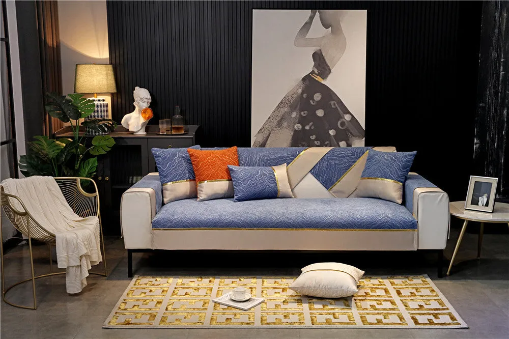 Chenille high-precision stitching elegant sofa cushion modern minimalist four seasons universal non-slip sofa cushion