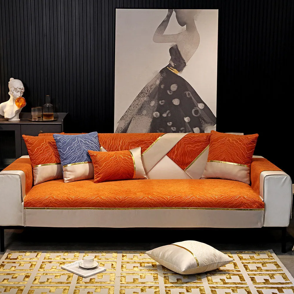 Chenille high-precision stitching elegant sofa cushion modern minimalist four seasons universal non-slip sofa cushion