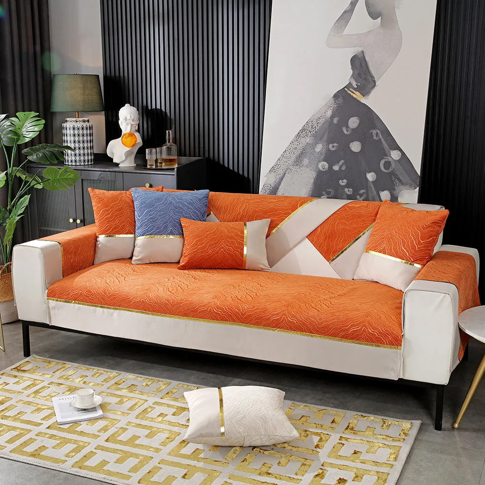 Chenille high-precision stitching elegant sofa cushion modern minimalist four seasons universal non-slip sofa cushion