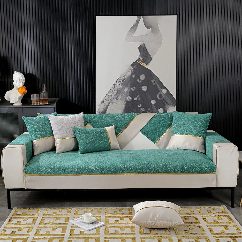 Chenille high-precision stitching elegant sofa cushion modern minimalist four seasons universal non-slip sofa cushion
