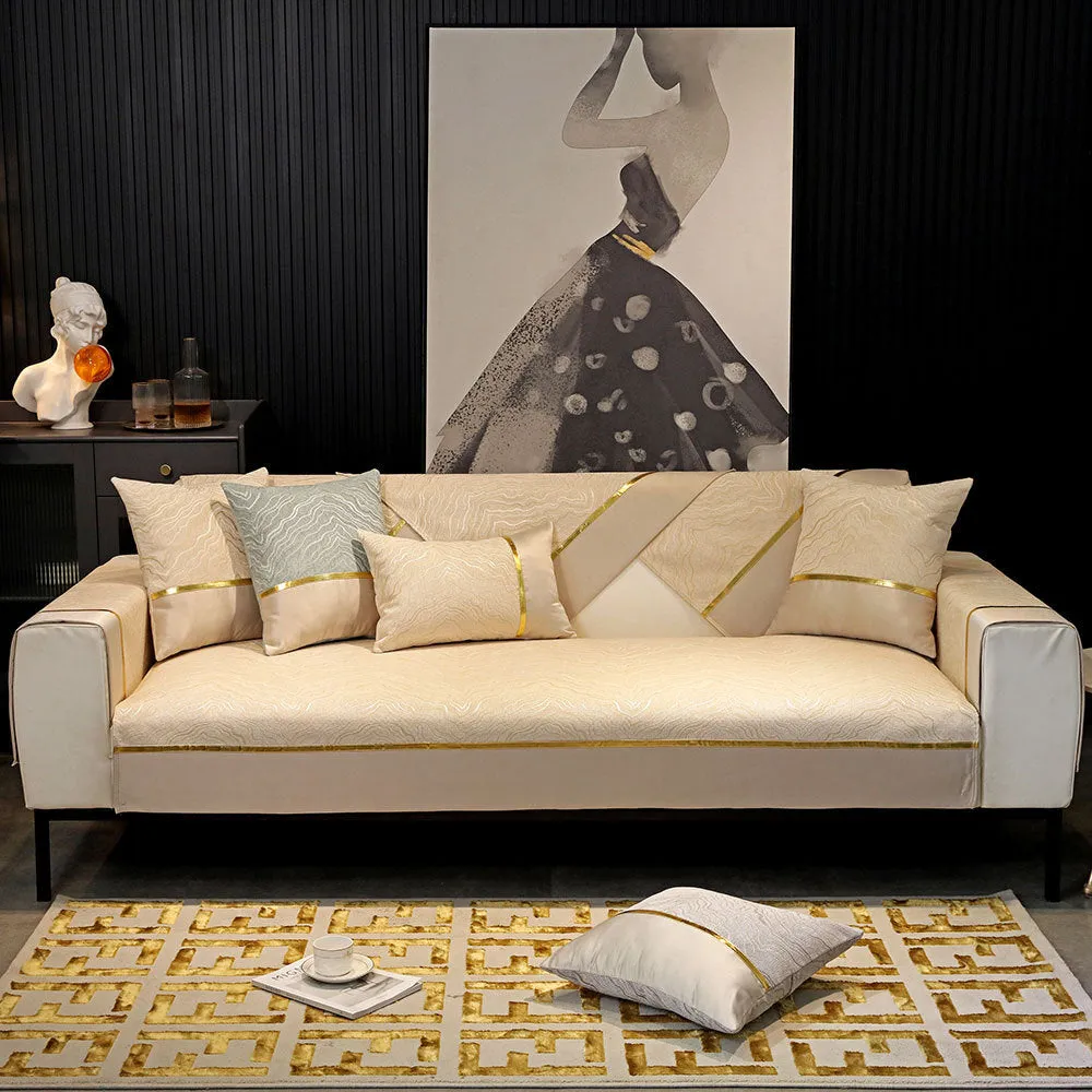 Chenille high-precision stitching elegant sofa cushion modern minimalist four seasons universal non-slip sofa cushion