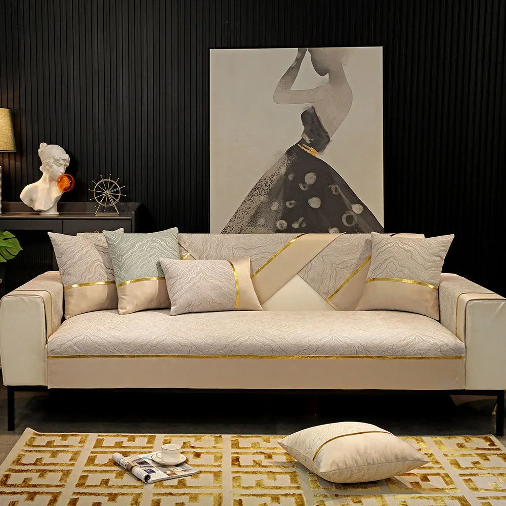 Chenille high-precision stitching elegant sofa cushion modern minimalist four seasons universal non-slip sofa cushion