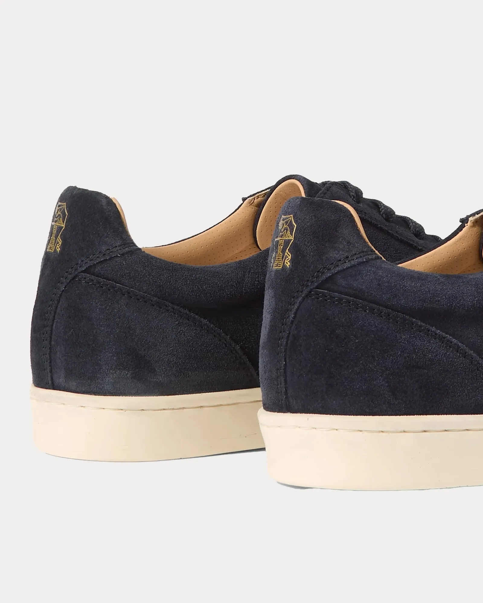 Coda di Rondine Suede Navy Low Top Sneakers