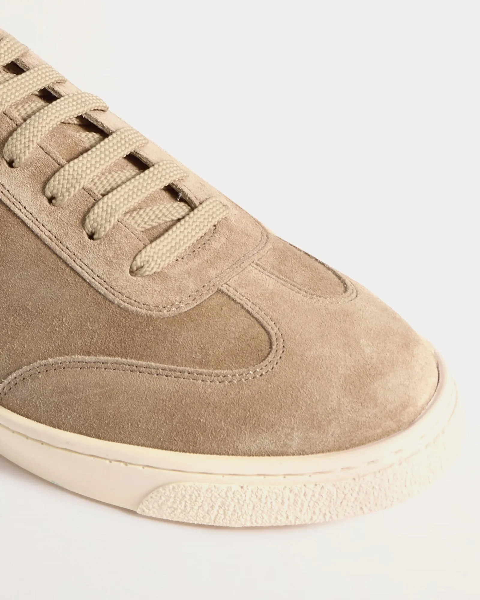 Coda di Rondine Suede Sand Beige Low Top Sneakers