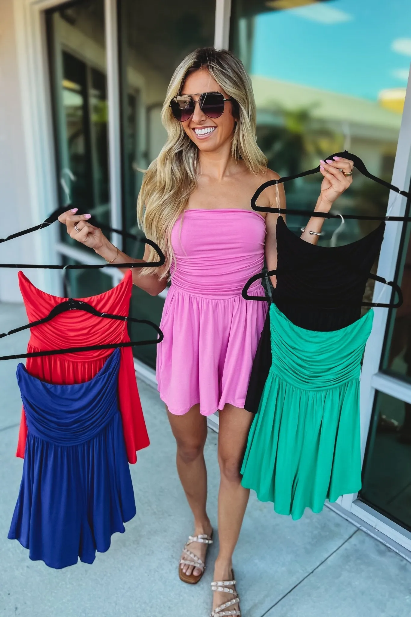 Color Me Cute Strapless Romper