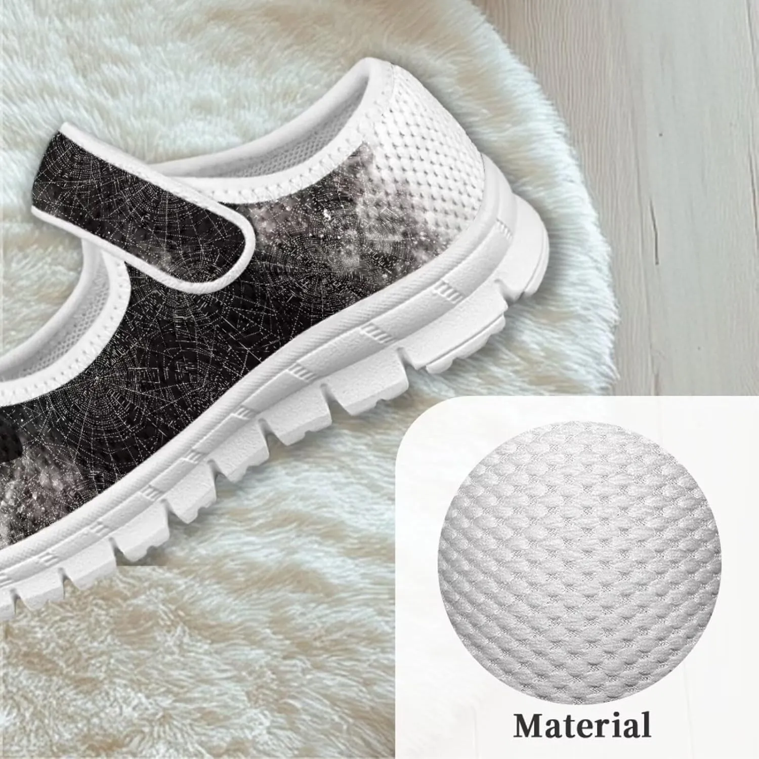 Coloranimal Mary Jane Flats Uniform Shoes for Girls Princess Shoes Girls' Flats Magic Sticker Shallow Mouth Dress Shoes with Anti Skid Sole