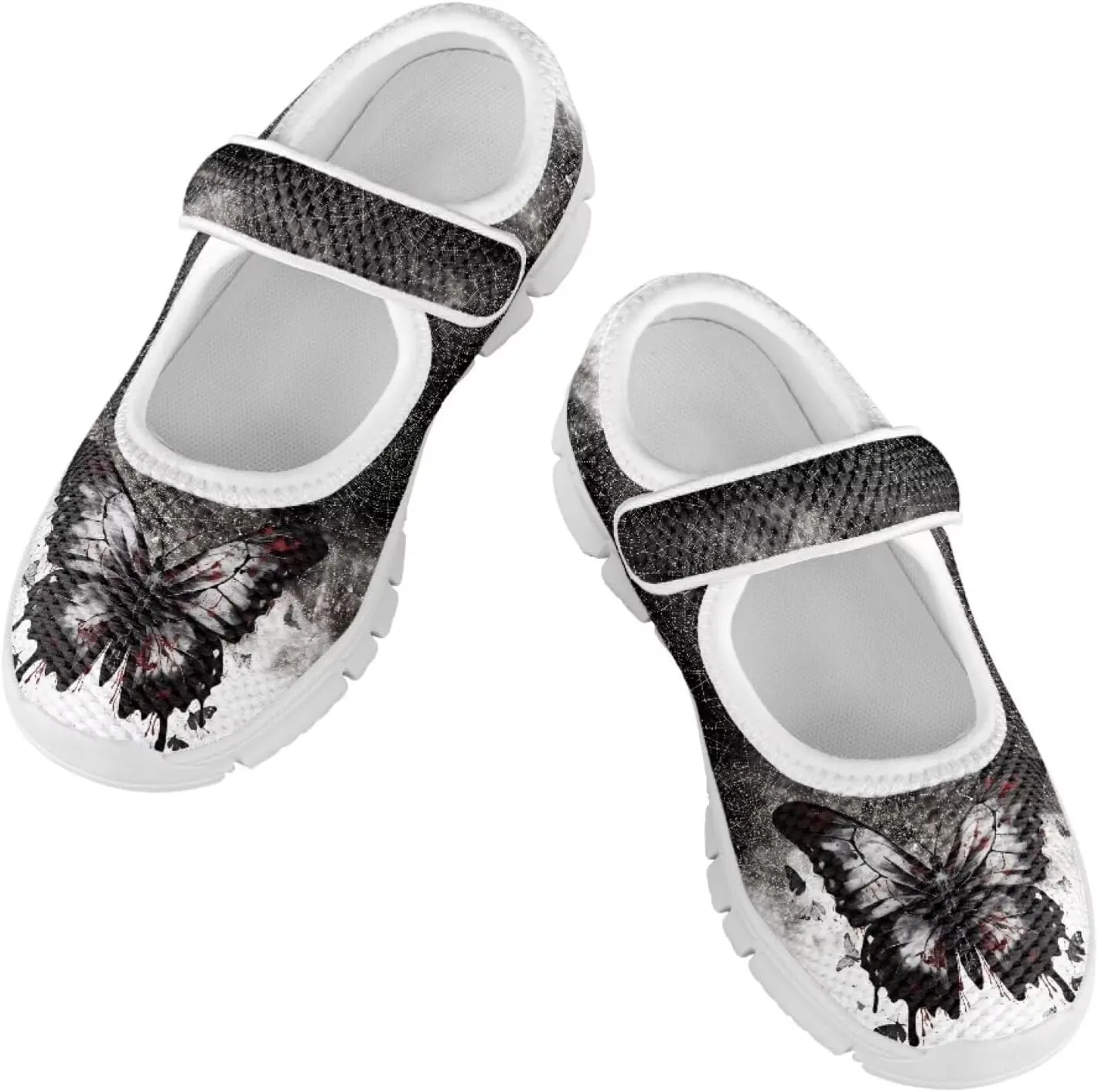 Coloranimal Mary Jane Flats Uniform Shoes for Girls Princess Shoes Girls' Flats Magic Sticker Shallow Mouth Dress Shoes with Anti Skid Sole