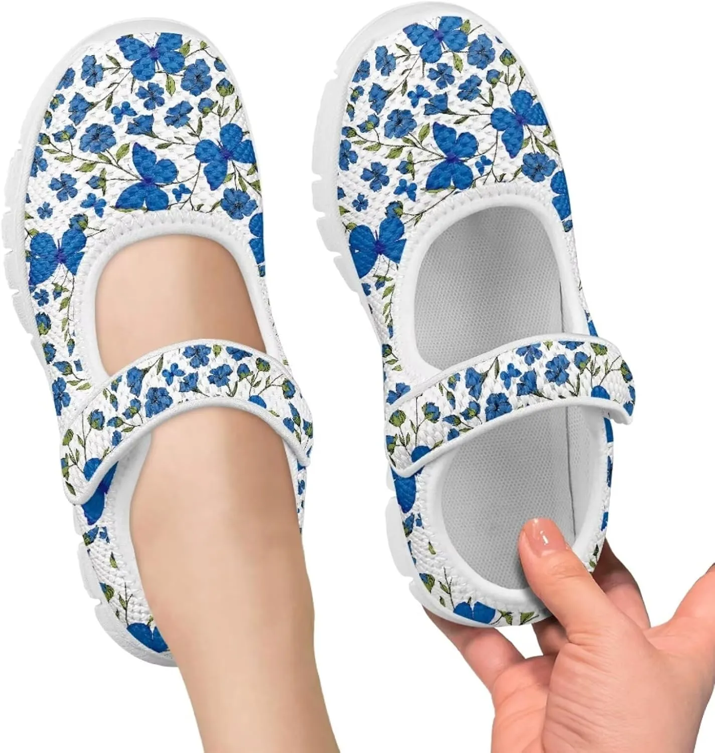 Coloranimal Mary Jane Flats Uniform Shoes for Girls Princess Shoes Girls' Flats Magic Sticker Shallow Mouth Dress Shoes with Anti Skid Sole