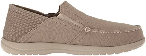 Crocs Men's Santa Cruz Convertible Slip On Loafer Casual Shoes, Khaki/Cobblestone, 12 M US
