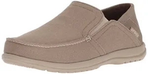 Crocs Men's Santa Cruz Convertible Slip On Loafer Casual Shoes, Khaki/Cobblestone, 12 M US