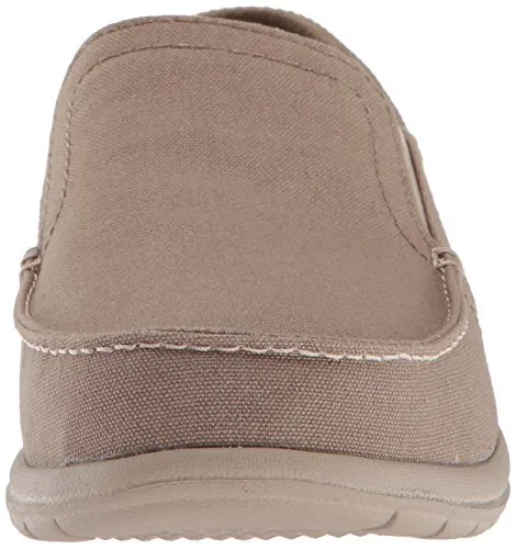Crocs Men's Santa Cruz Convertible Slip On Loafer Casual Shoes, Khaki/Cobblestone, 12 M US
