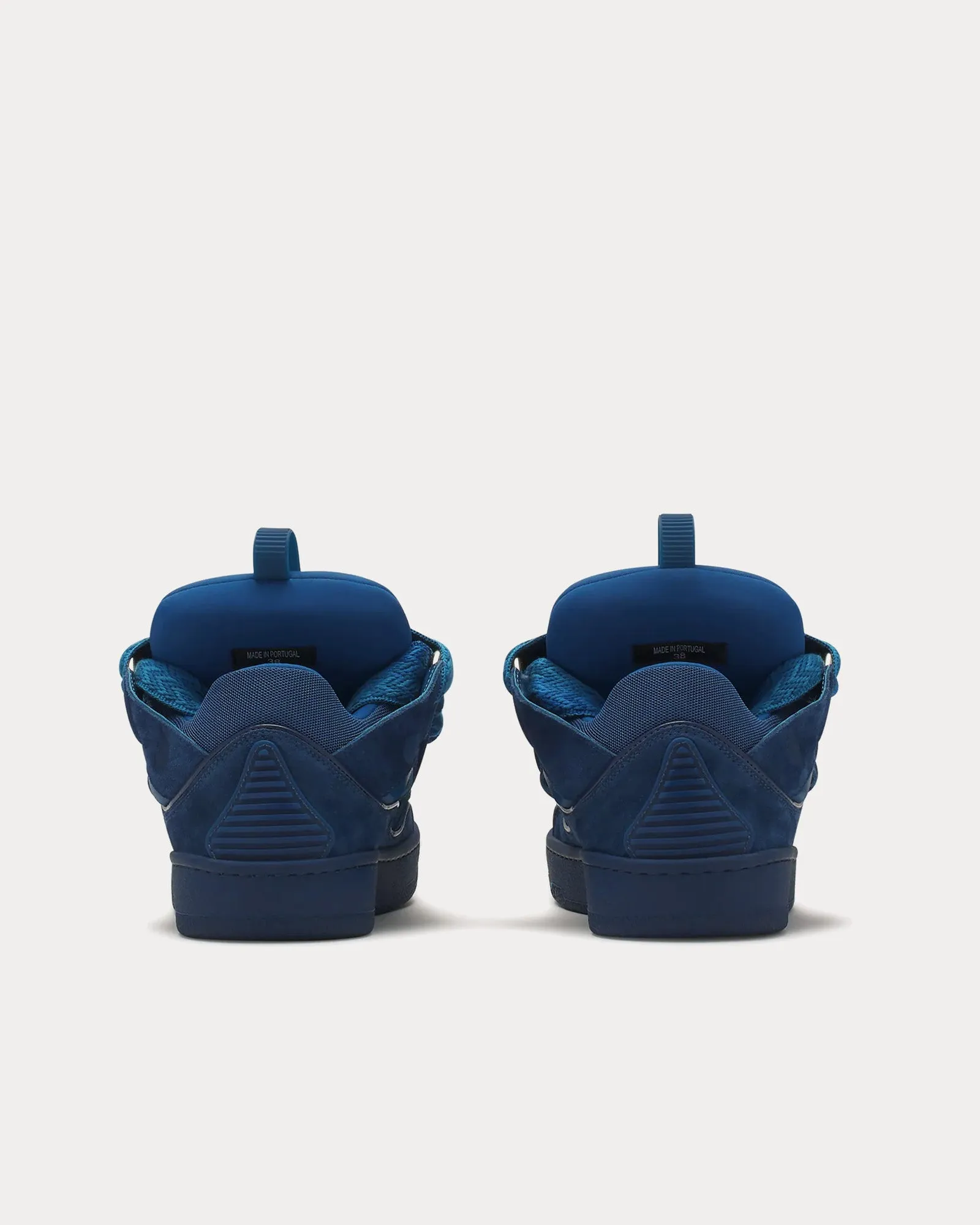 Curb Leather Petrol Blue Low Top Sneakers