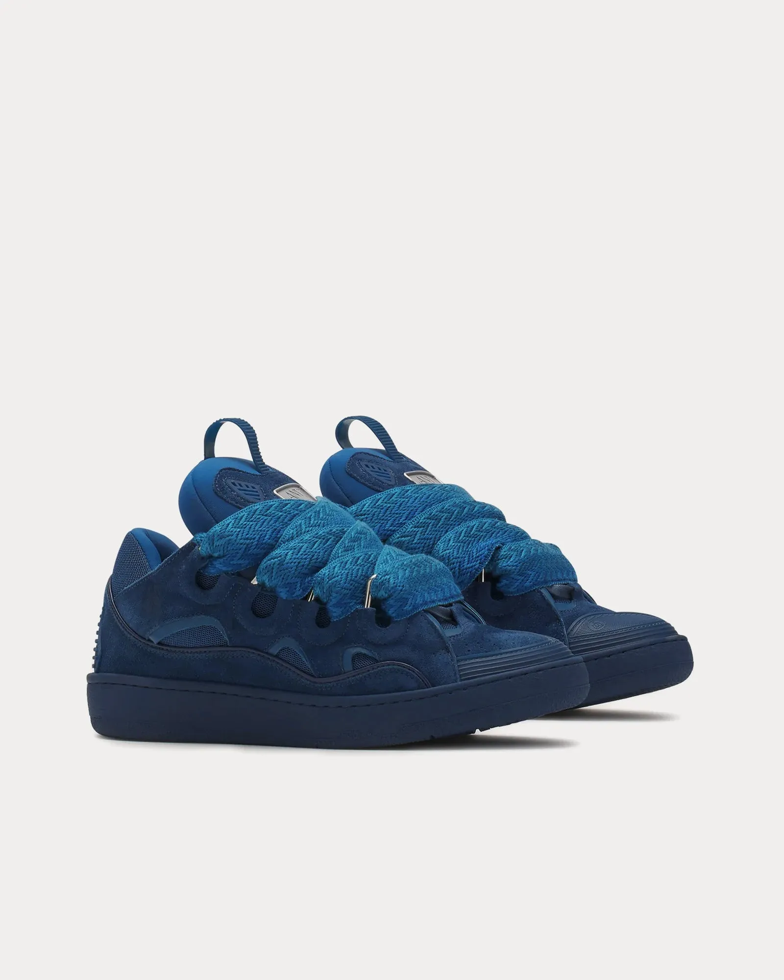 Curb Leather Petrol Blue Low Top Sneakers