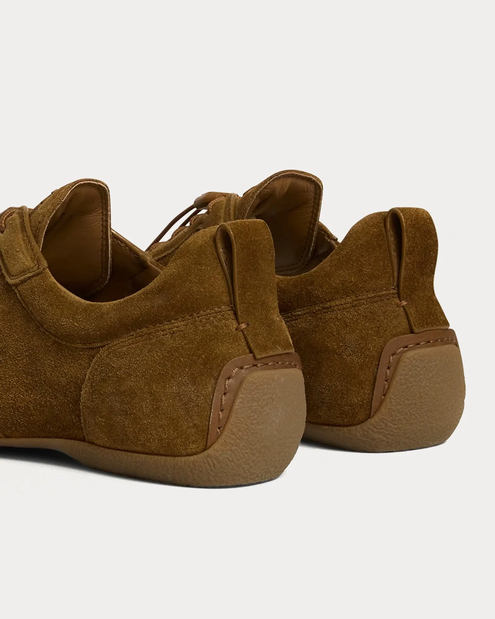 Davies Automotive Suede Gold Brown Low Top Sneakers