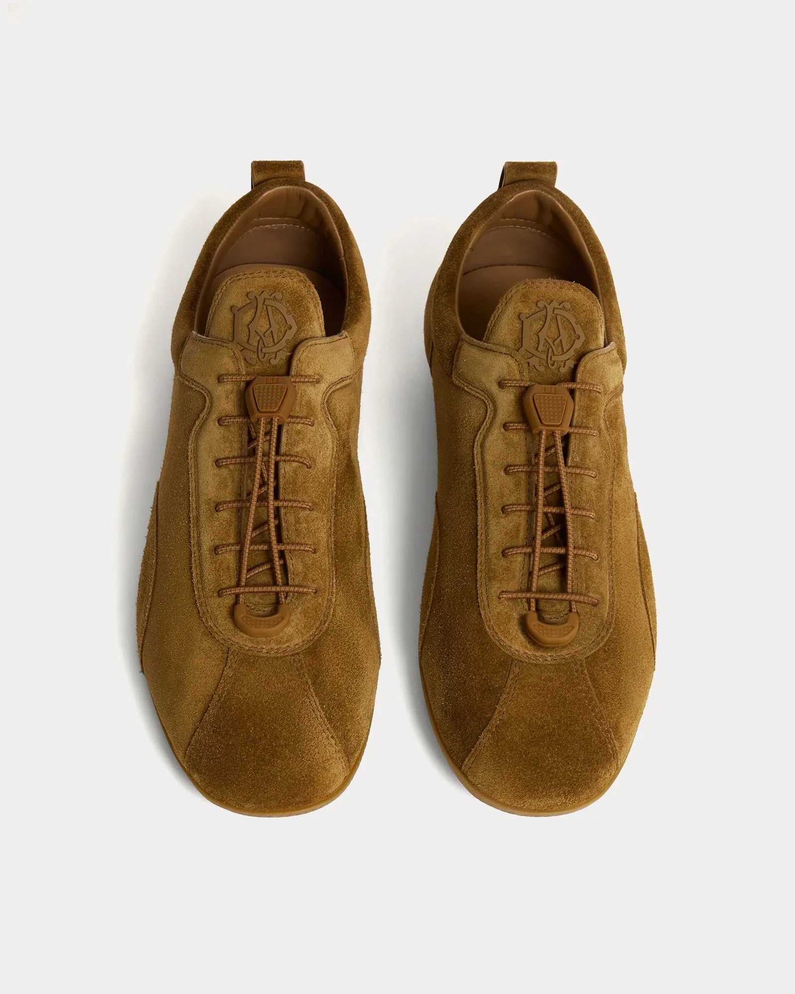 Davies Automotive Suede Gold Brown Low Top Sneakers