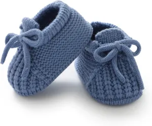 DovFanny Baby Booties Newborn Baby First Shoes Cozy Warm Knit Soft Booties for Toddler Infant Boy Girl