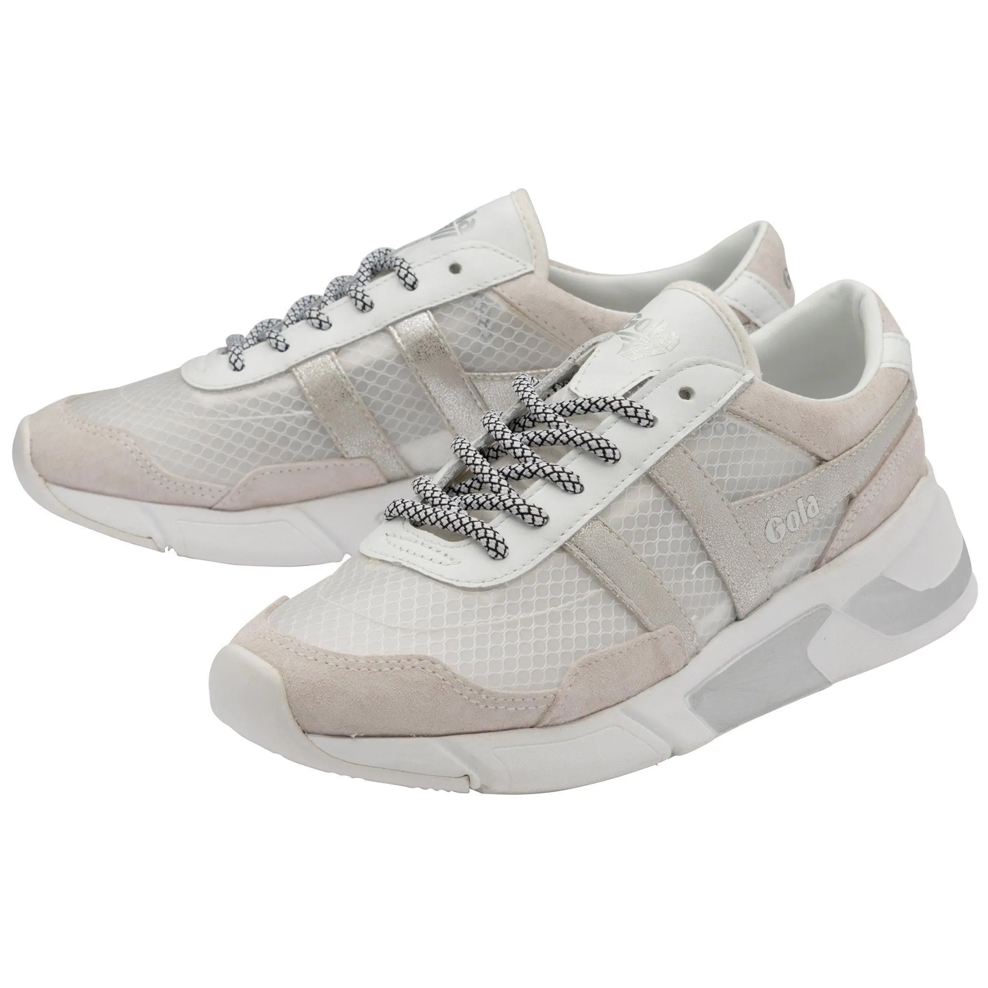 Eclipse Haze Metallic Trainer (White   Silver)