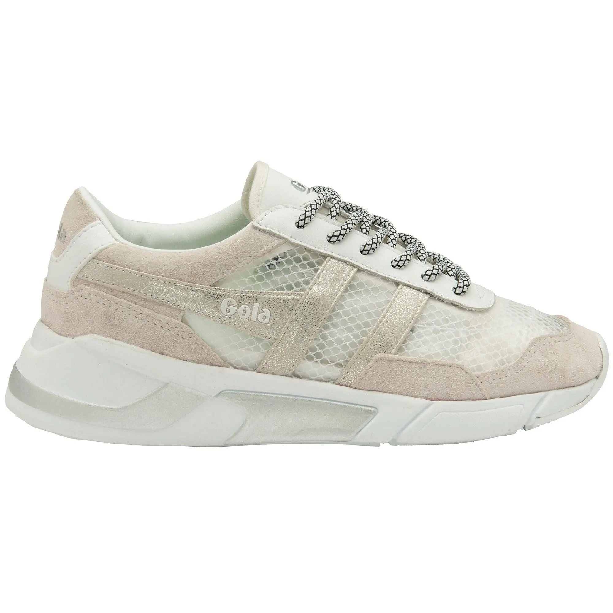 Eclipse Haze Metallic Trainer (White   Silver)