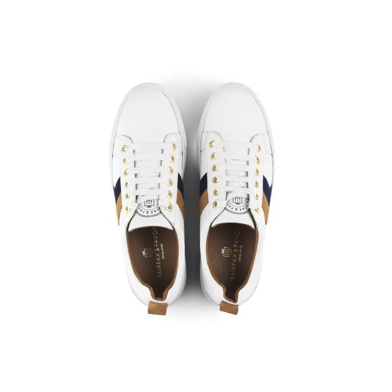 Fairfax & Favor Alexandra Ladies Trainer - Tan/Navy