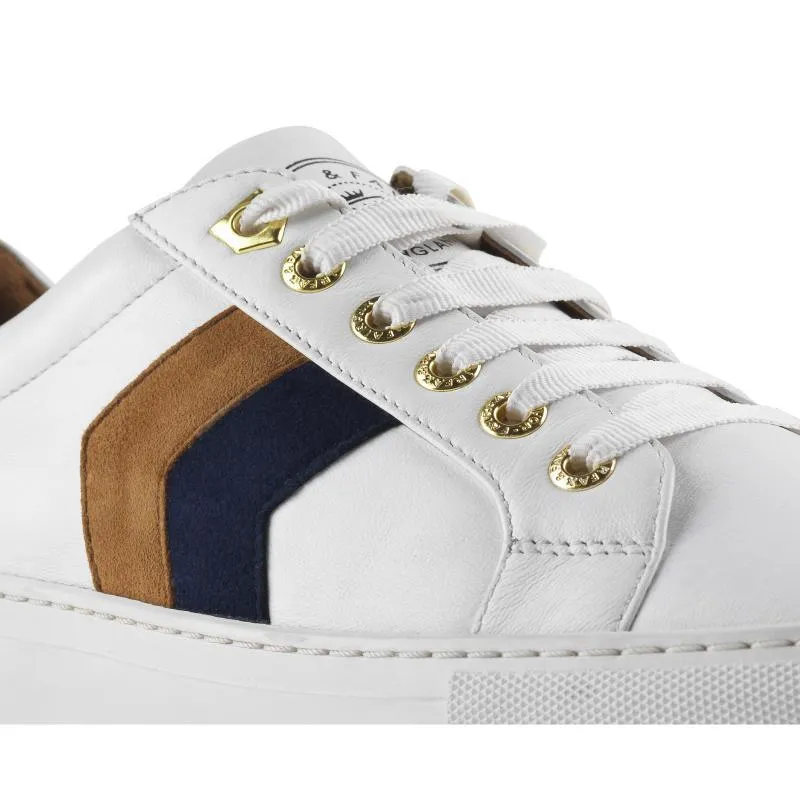Fairfax & Favor Alexandra Ladies Trainer - Tan/Navy