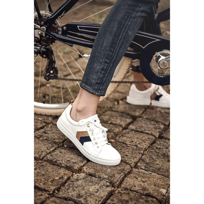 Fairfax & Favor Alexandra Ladies Trainer - Tan/Navy
