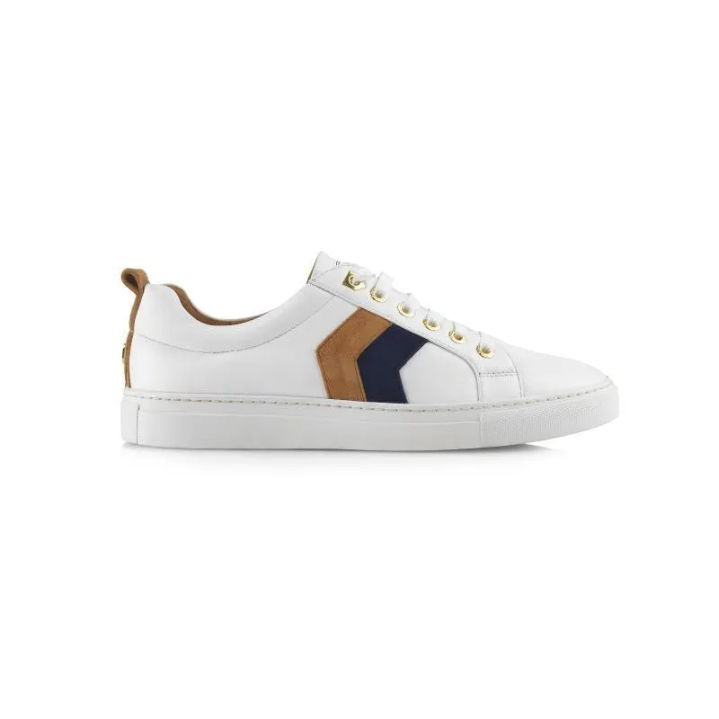 Fairfax & Favor Alexandra Ladies Trainer - Tan/Navy