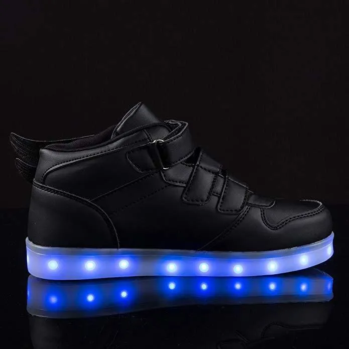 Flashez Black - LED Thunder Kids Shoes